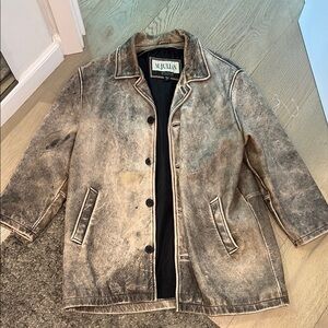 Vintage Wilsons Leather Distressed Tan Jacket